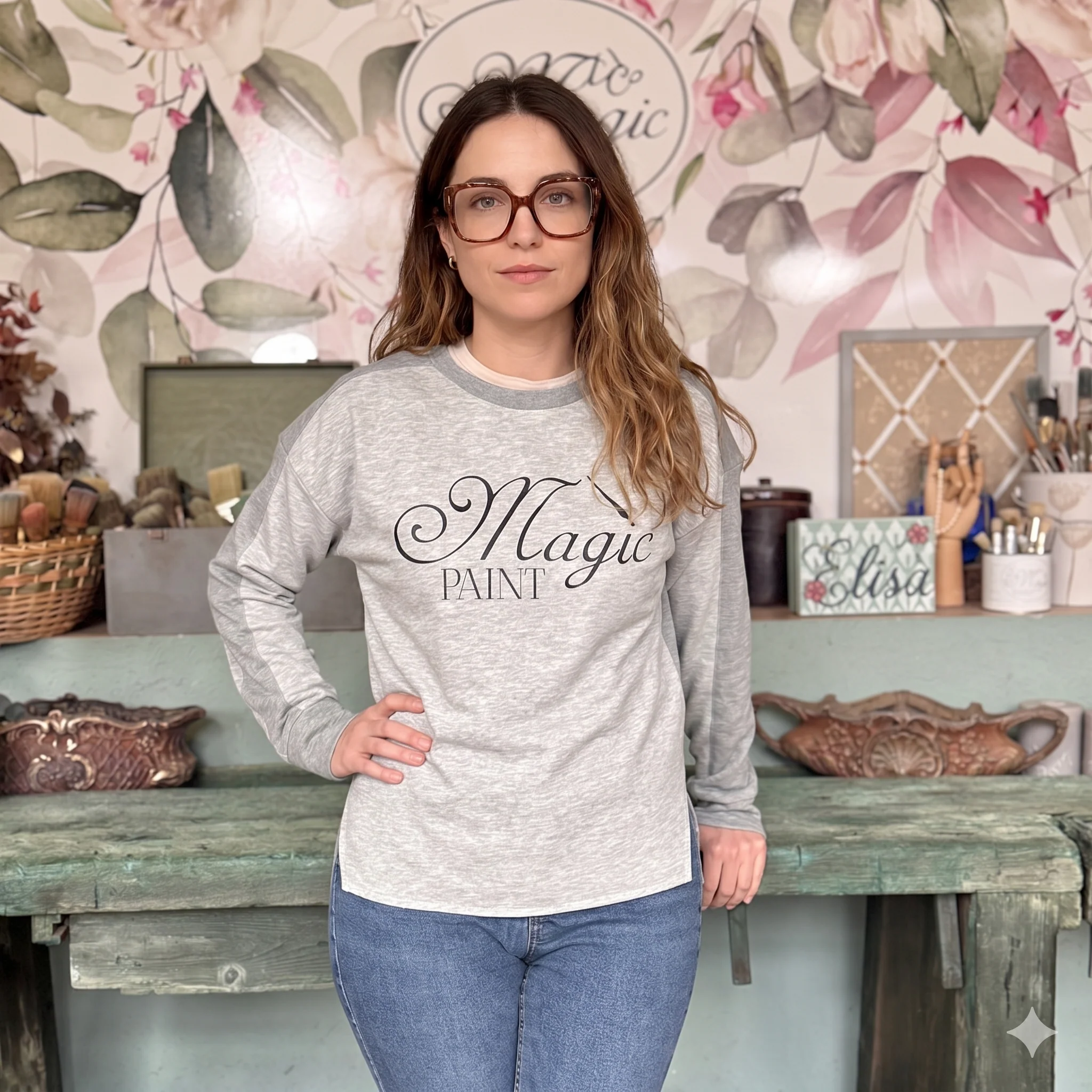Felpa Magic Paint Grigia - Bicolor