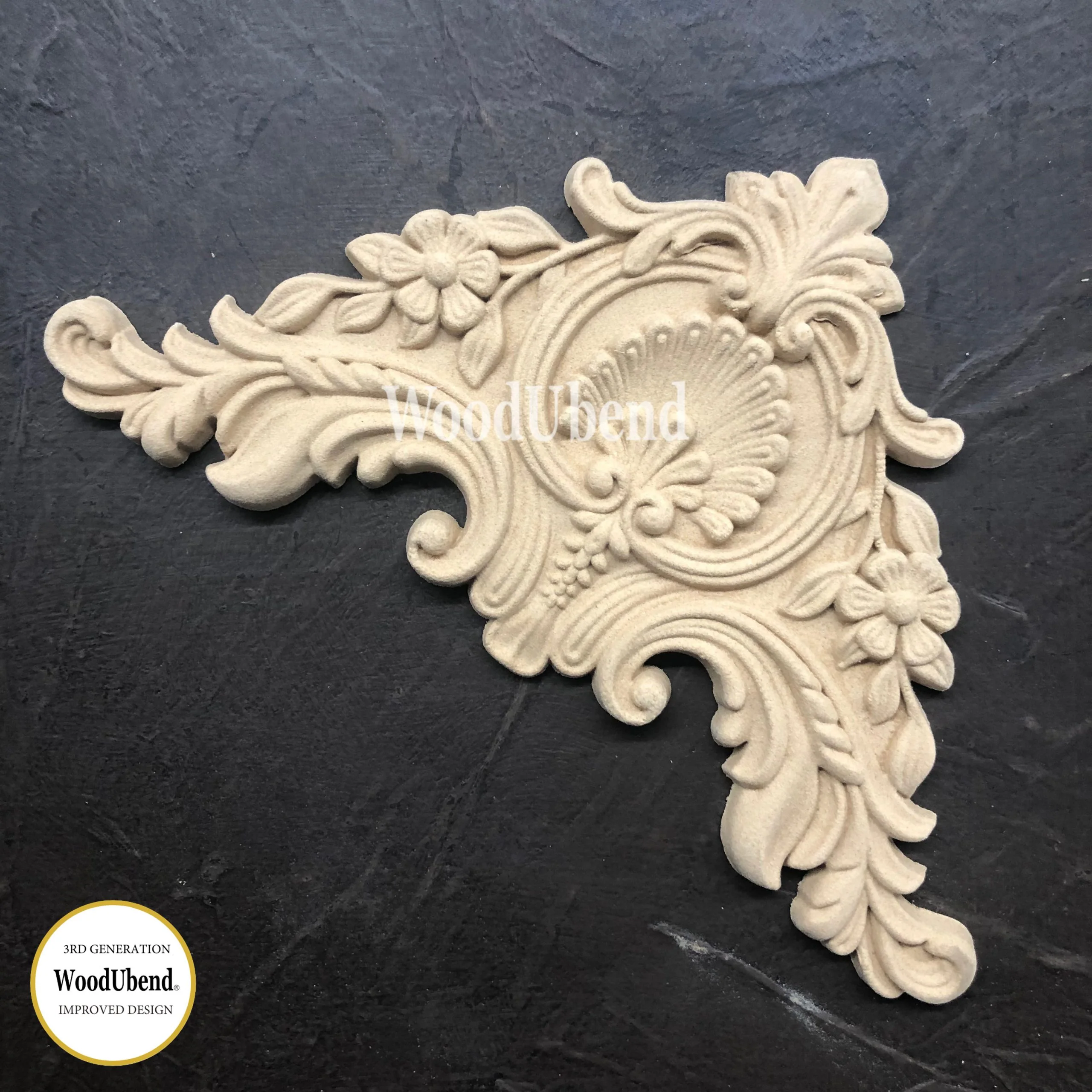 Grande Fregio Decorativo “Cimasa Conchiglia Small”, WoodUbend