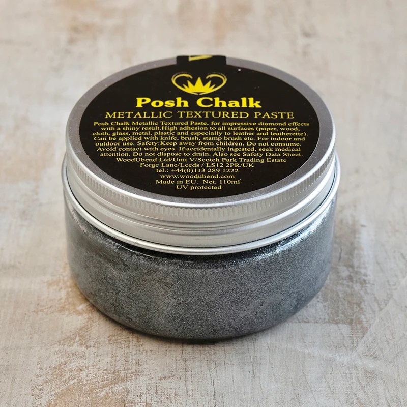 Pasta Testurizzata Metallica Posh Chalk "Black Graphite" 110ml WoodUbend