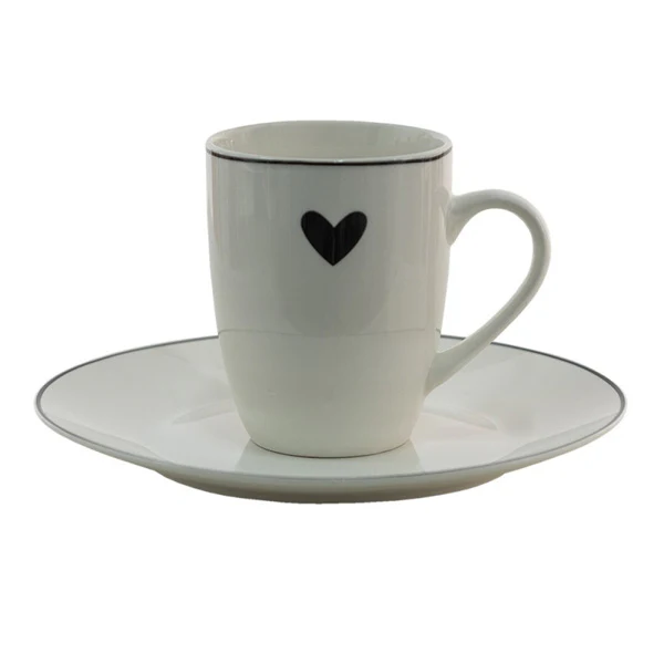 Piattino "Black Heart" in porcellana - Image 2
