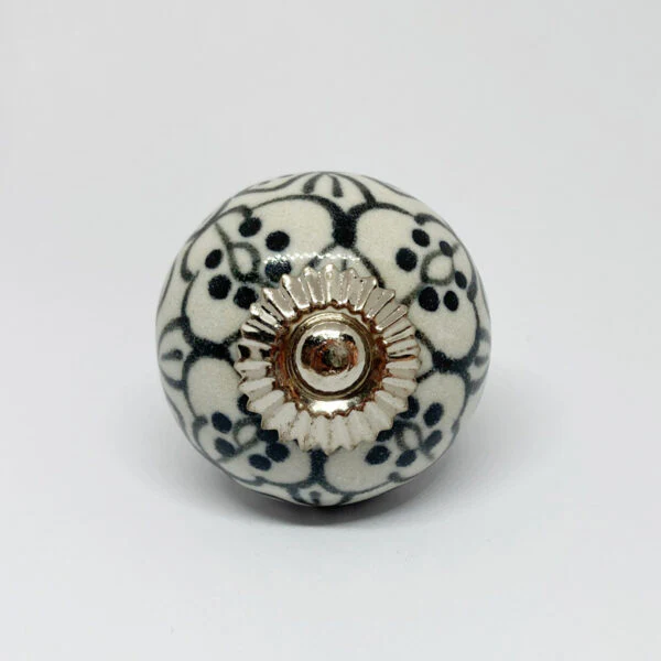 Pomello in ceramica “Black Flora"