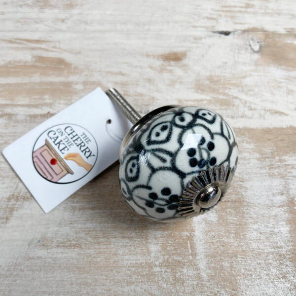 Pomello in ceramica “Black Flora" - Image 2