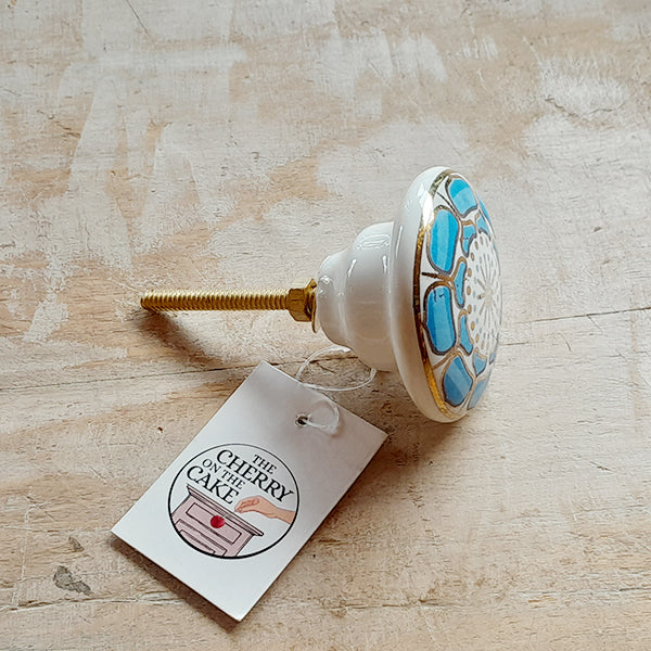 Pomello in ceramica “Mandala Azzurro" - Image 2