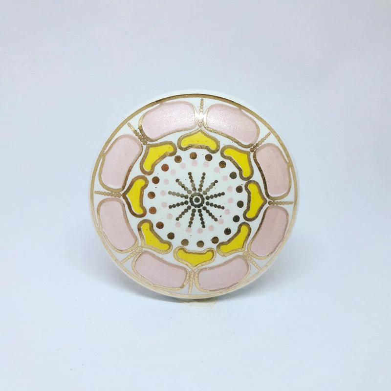 Pomello in ceramica “Mandala Rosa"
