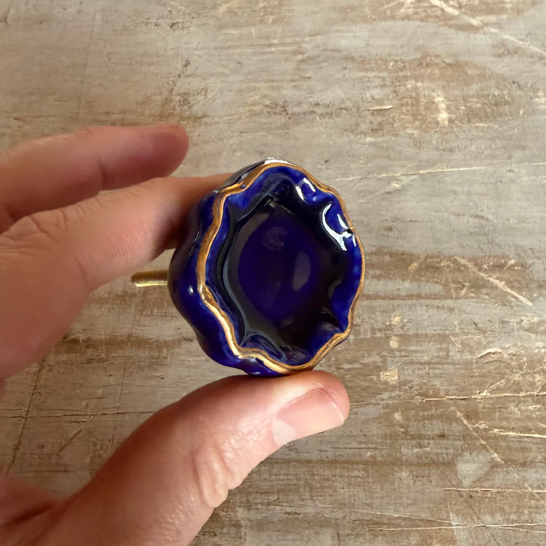 Pomello in ceramica “Tulipano blu” - Image 2