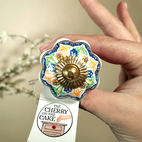 Pomello in ceramica “Liberty Pattern Colorato” - Image 2