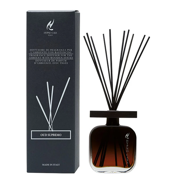 Profumatore “Oud Supremo” Diffusore a bastoncino, Hypno Casa, 200 ml
