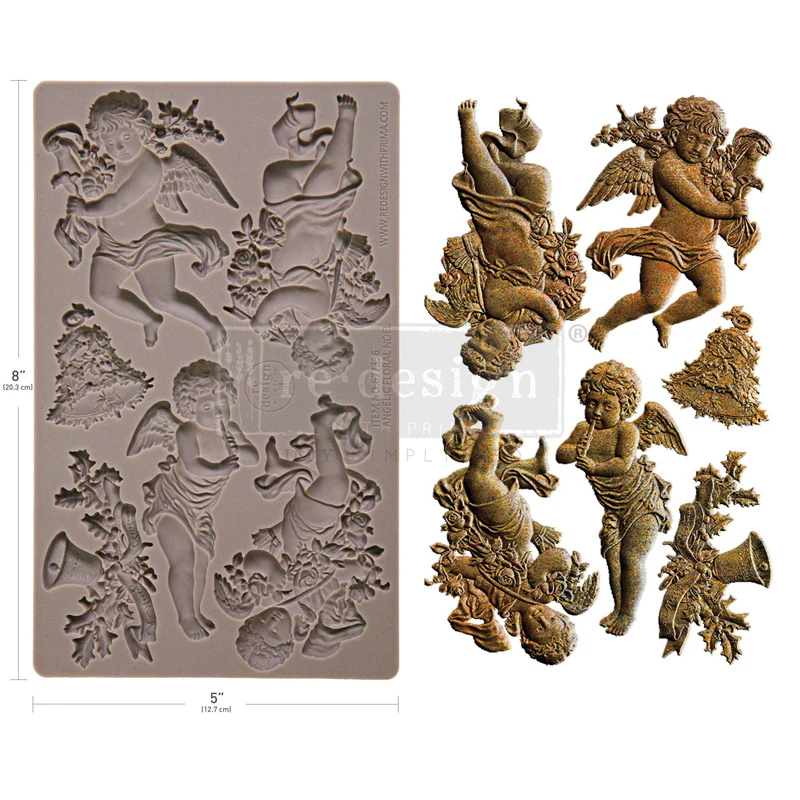 Redesign Decor Moulds "Angelic Floral Noel" 12,7 x 20,3 cm