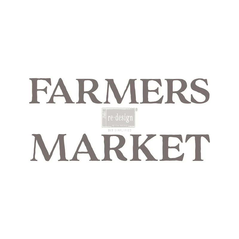 Redesign Decor Transfers " FARMERS MARKET" 31x66 cm