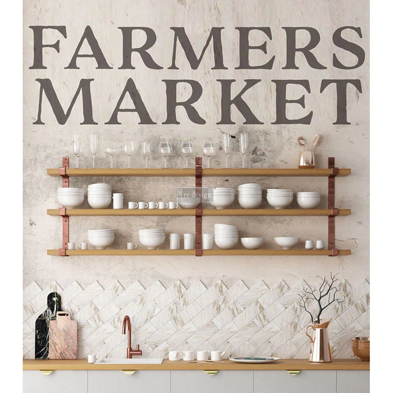 Redesign Decor Transfers " FARMERS MARKET" 31x66 cm - Image 2