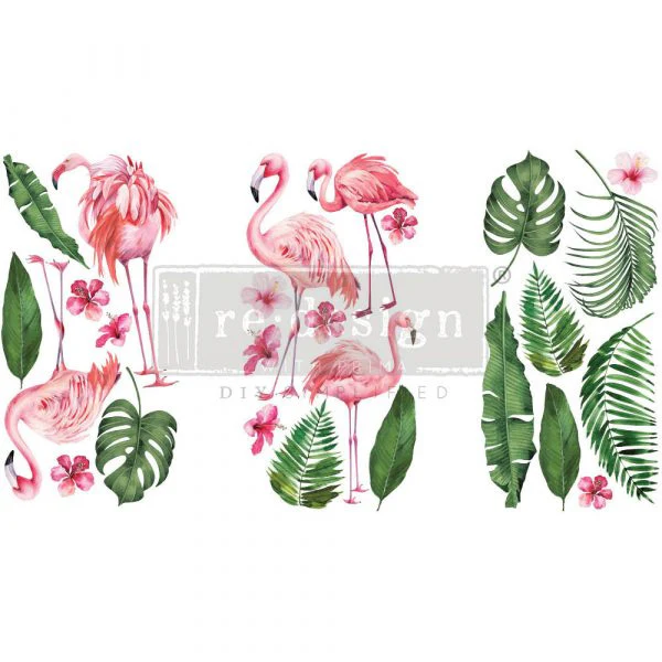 Redesign Decor Transfers "FLAMINGO PINK" 15 x 30,5 cm
