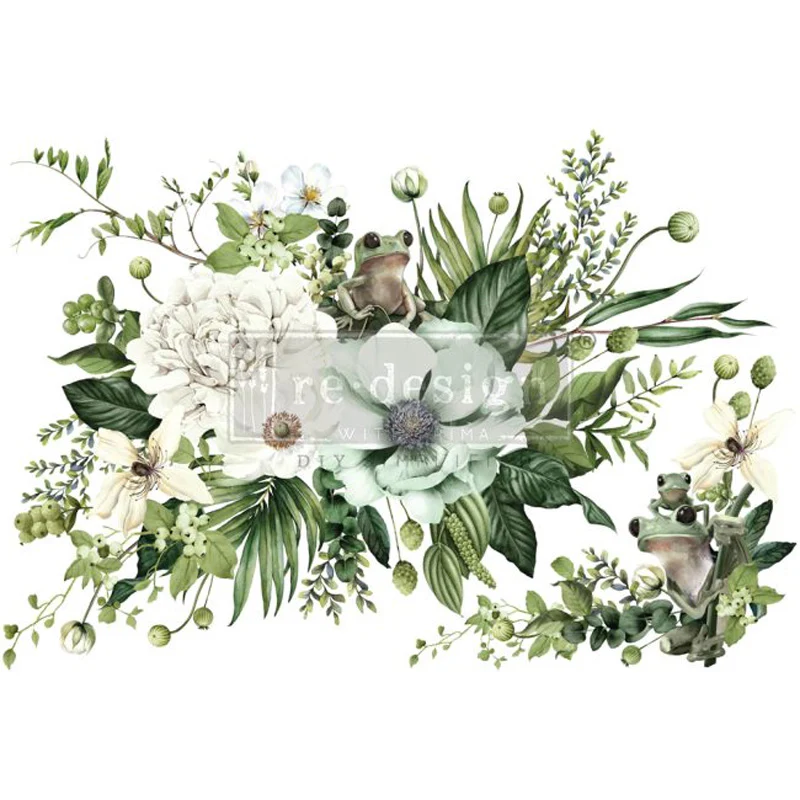 Redesign Decor Transfers " FROGGY MEADOW GREENS" 61x89 cm