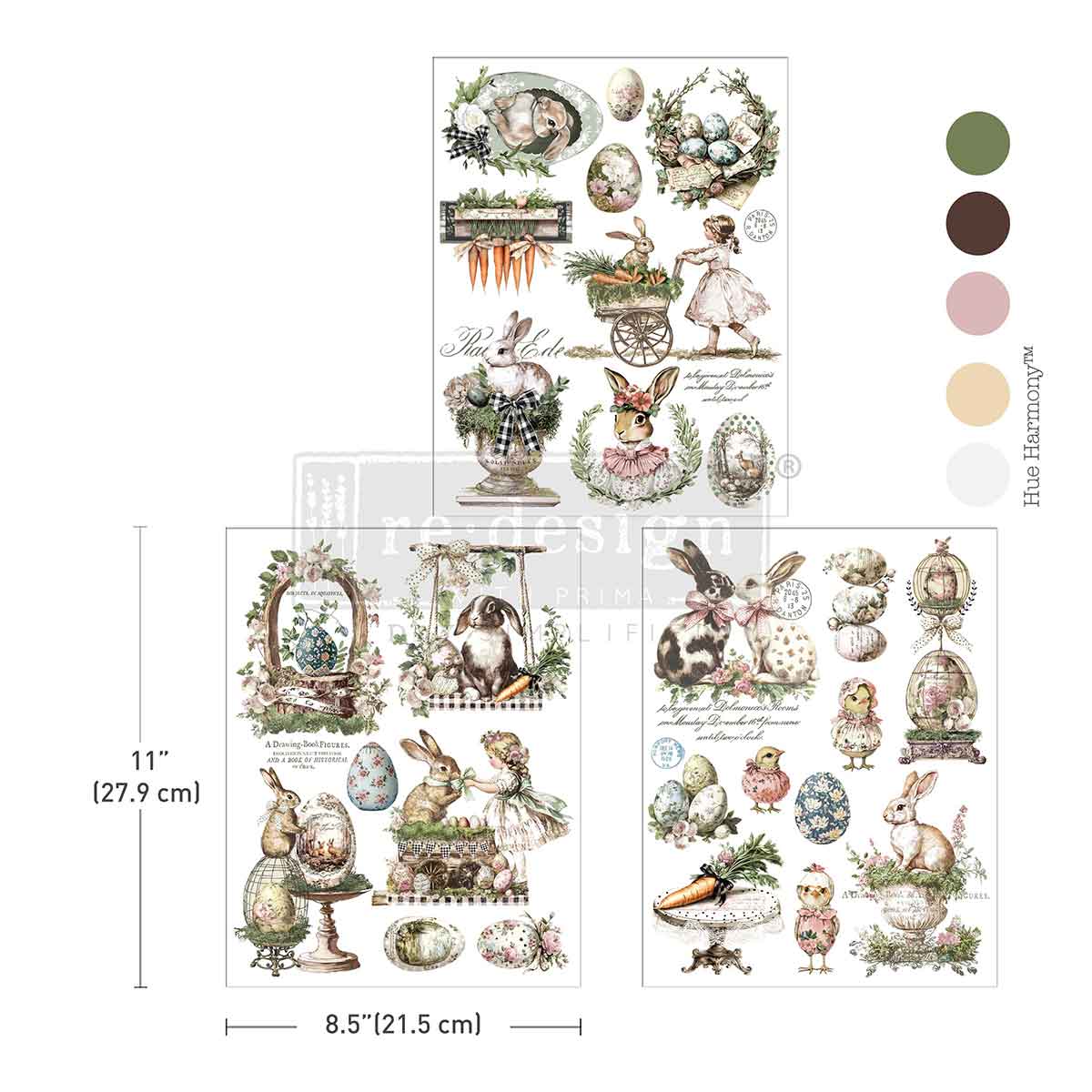 Redesign Decor Transfers – "Garden Whimsy" 21,5x28 cm 3 fogli