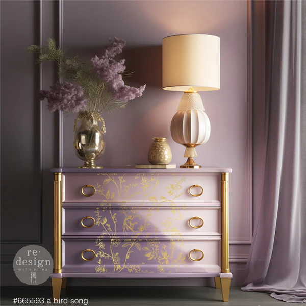 Redesign Decor Transfers Gold Foil Kacha “A BIRD SONG” 45×61 cm - Image 2