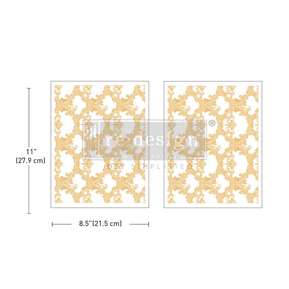 Redesign Decor Transfers “Golden Lacework” 21,5x28 cm
