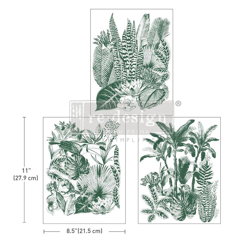 Redesign Decor Transfers “GREEN FOLIAGE” 21,5x28 cm