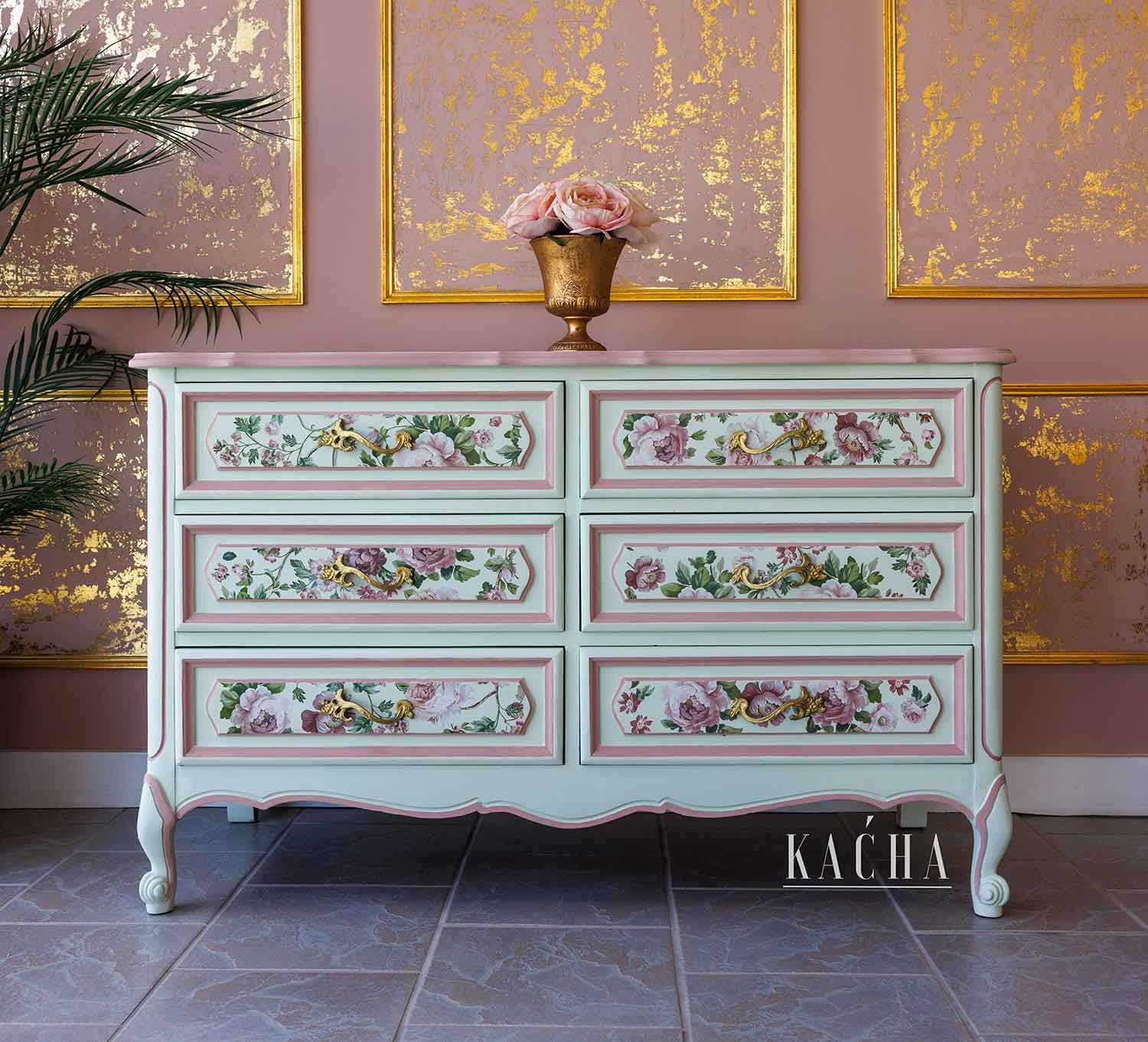 Redesign Decor Transfers Kacha – Blushing Blooms Symphony ” 4 fogli 90x70 cm - Image 3