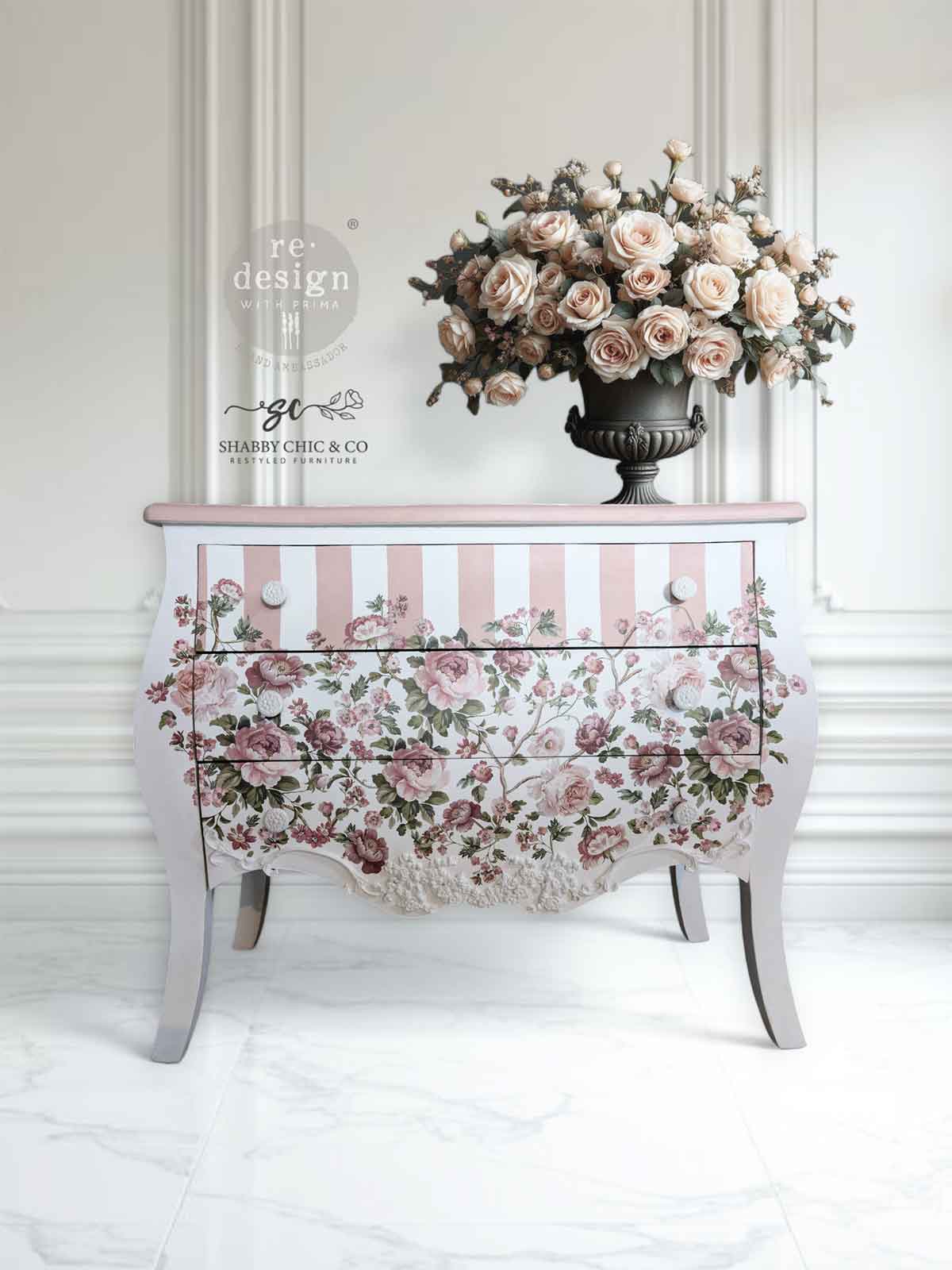 Redesign Decor Transfers Kacha – Blushing Blooms Symphony ” 4 fogli 90x70 cm - Image 5