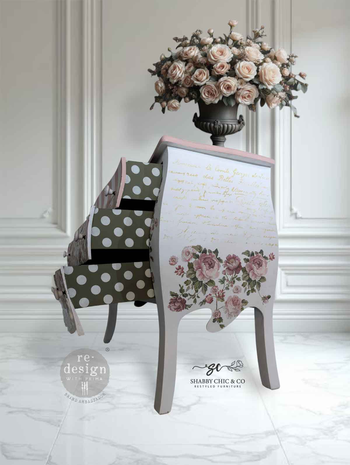 Redesign Decor Transfers Kacha – Blushing Blooms Symphony ” 4 fogli 90x70 cm - Image 6