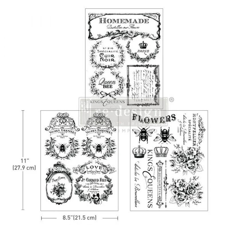 Redesign Decor Transfers “FRENCH LABELS” 21,5x28 cm