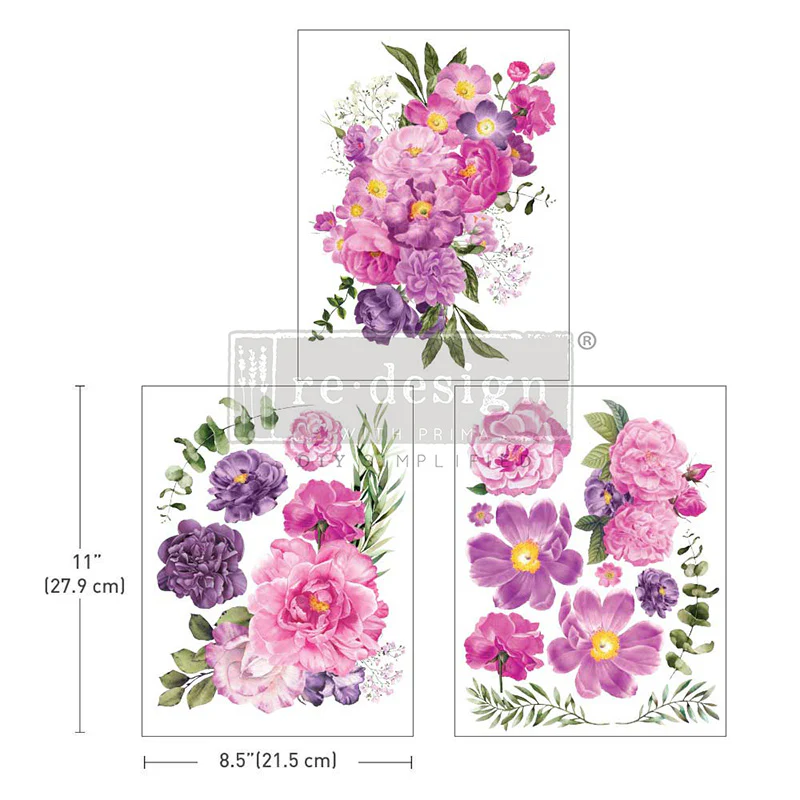 Redesign Decor Transfers “PURPLE BLOSSOM” 21,5x28 cm