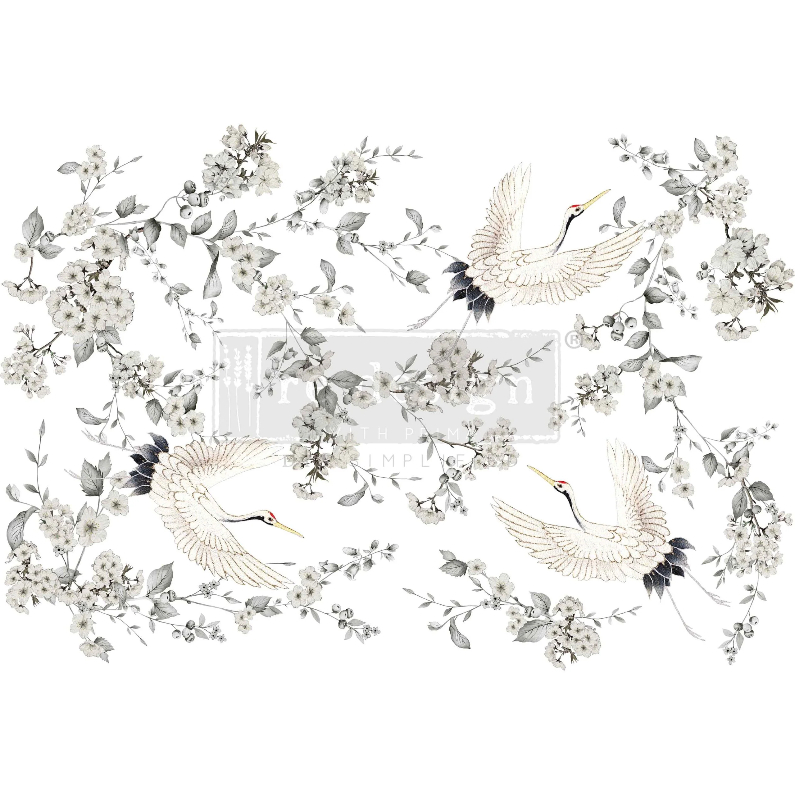 Redesign Decor Transfers – "Silver Wings” 4 fogli 61×89cm