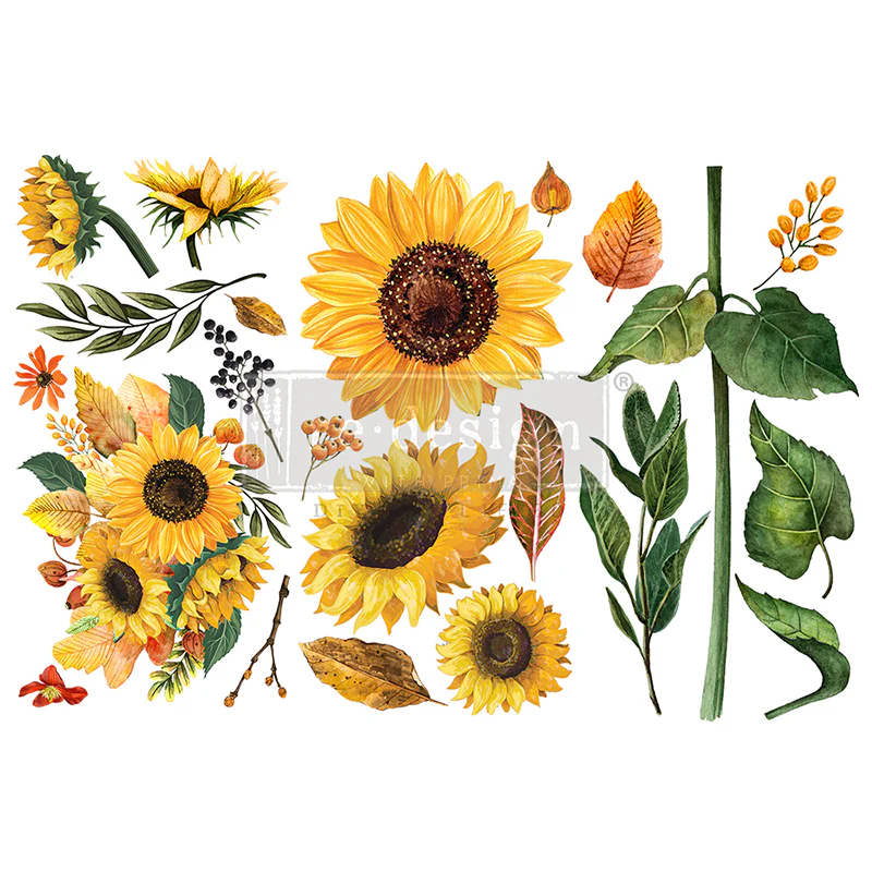 Redesign Decor Transfers "SUNFLOWER AFTERNOON" 15 x 30,5 cm