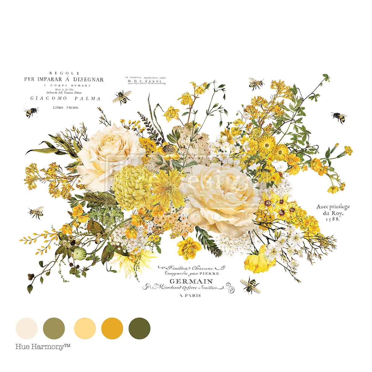 Redesign Decor Transfers – "Sunlit Serenade” 4 fogli 90x70 cm