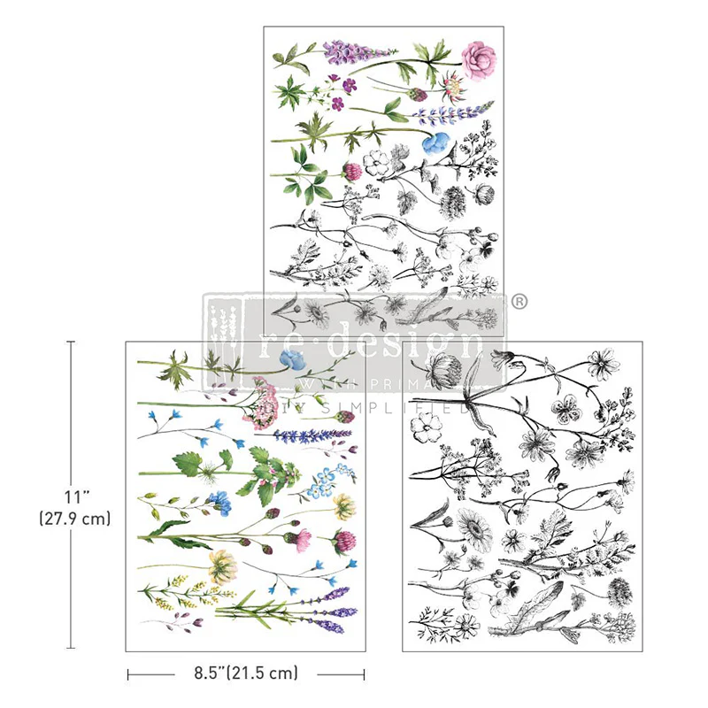 Redesign Decor Transfers “TINY FLOWERS” 21,5x28 cm