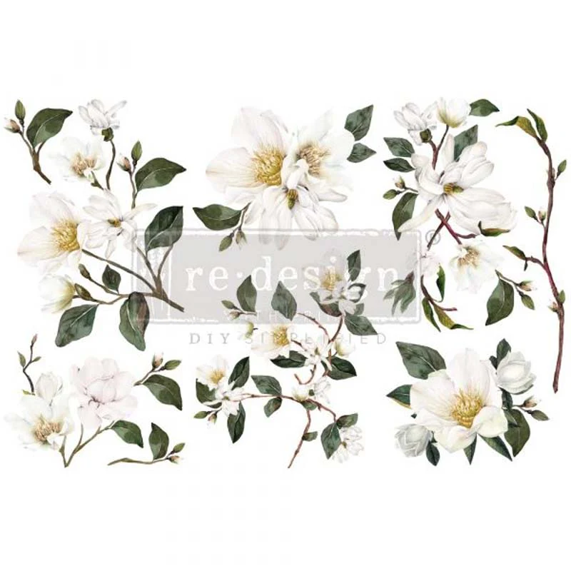 Redesign Decor Transfers “WHITE MAGNOLIA” 15 x 30,5 cm