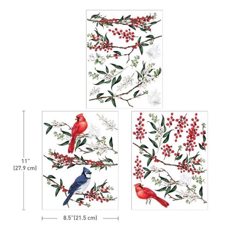 Redesign Decor Transfers “WINTERBERRY” 21,5x28 cm