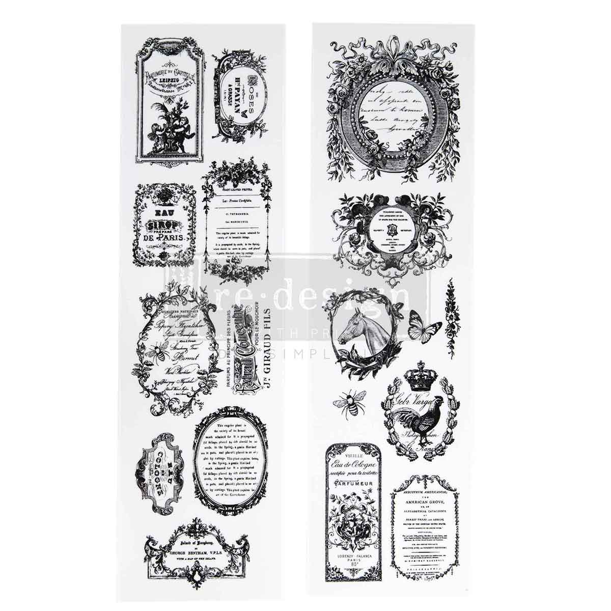 Redesign Luxe Transfers – "Romance en Fleur" 8,2x29,2 xm 2 fogli - Image 2