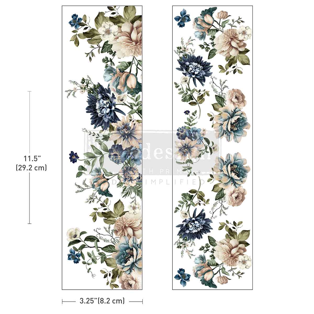 Redesign Luxe Transfers – "Whispers Of Indigo" 8,2x29,2 xm 2 fogli