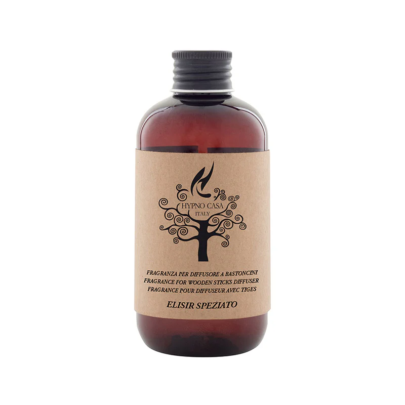 Ricarica per diffusori a bastoncini, essenza naturale "Elisir Speziato", 200 ml
