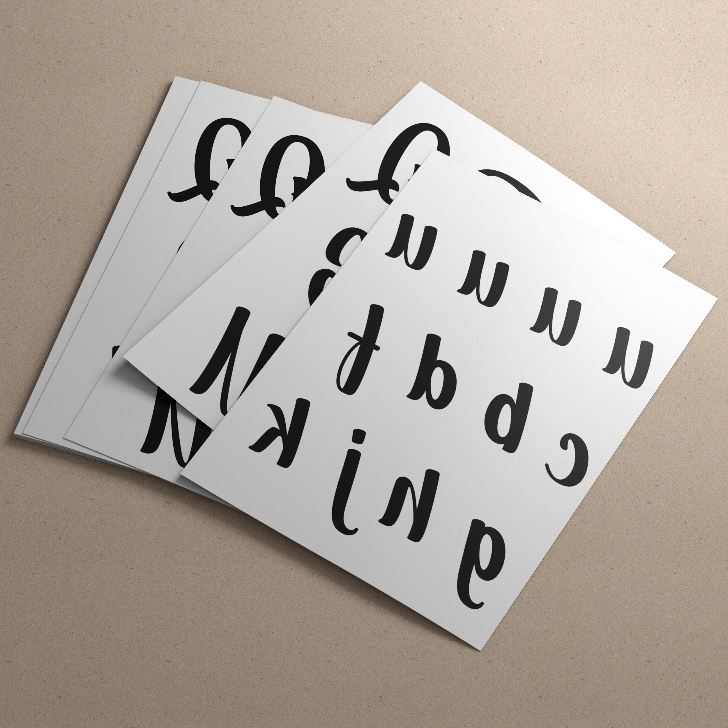 Stampa Trasferibile “LETTERE DELL'ALFABETO FONT EDITORIAL” 28×42 cm