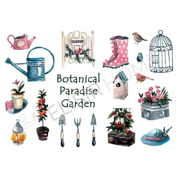 Stampa Trasferibile "PRIMAVERA, BOTANICAL PARADISE GARDEN" 28X40 cm - Image 2