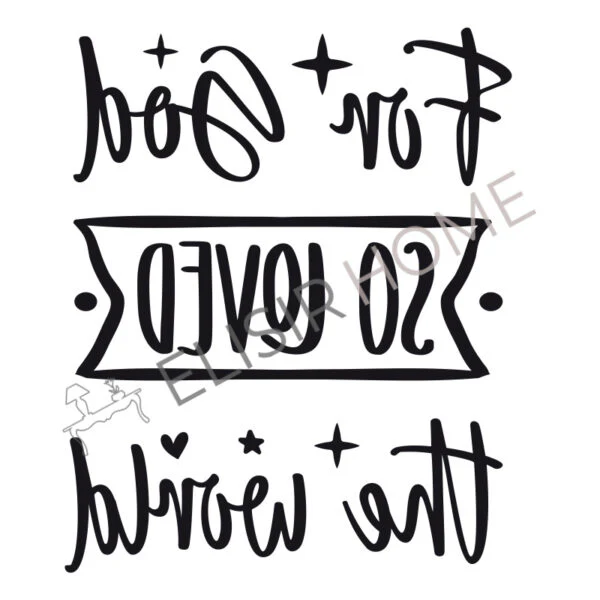 Stampa Trasferibile “SCRIPT, FOR GOD” 28×40 cm - Image 2