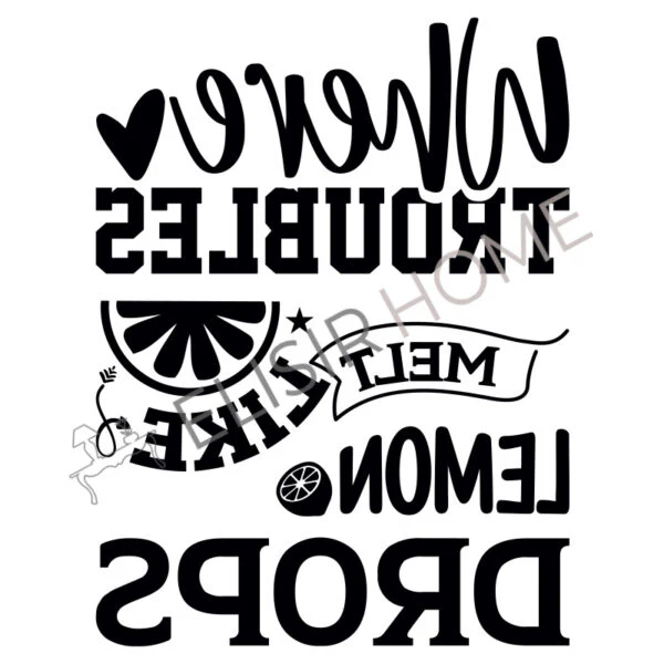 Stampa Trasferibile “SCRIPT, LEMON” 28×40 cm - Image 2