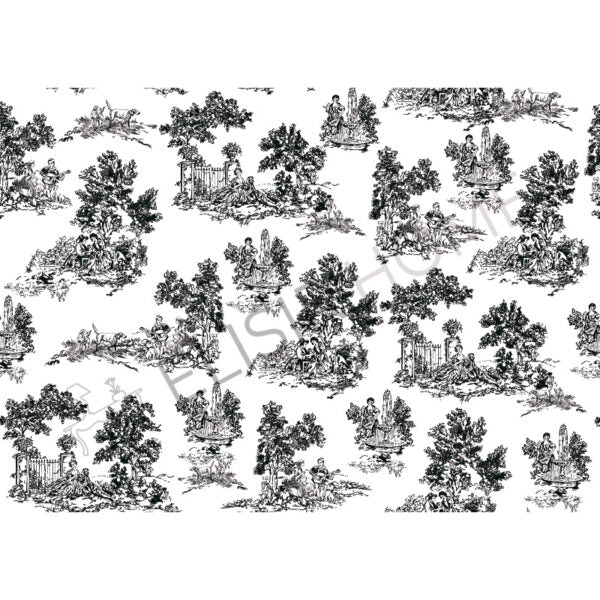 Stampa Trasferibile "TOILE DE JOUY, NERO" 28x40 cm - Image 2