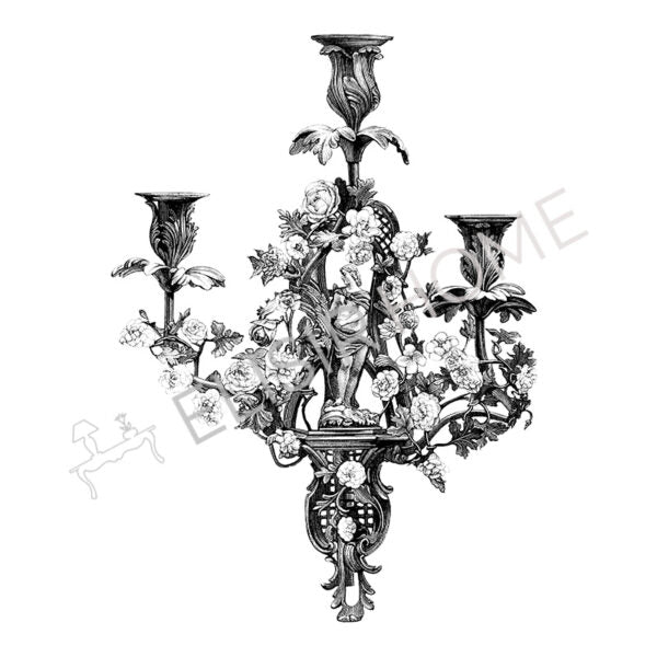 Stampa Trasferibile "VINTAGE, LAMPADARIO" 28x40 cm - Image 2