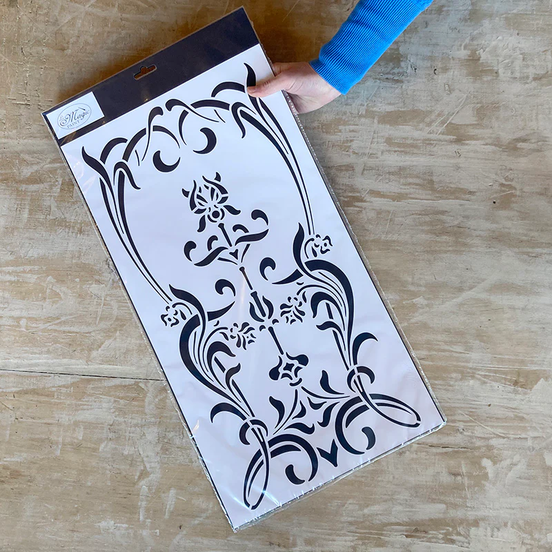 Stencil “Sinfonia Liberty”, Magic Paint, riutilizzabile, 30×55 cm