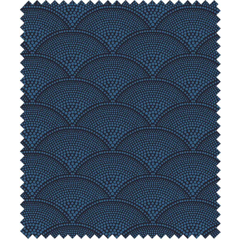 TESSUTO "Feather Fan Jacquard Hyacinth on Charcoal" - The Contemporary - Cole & Son