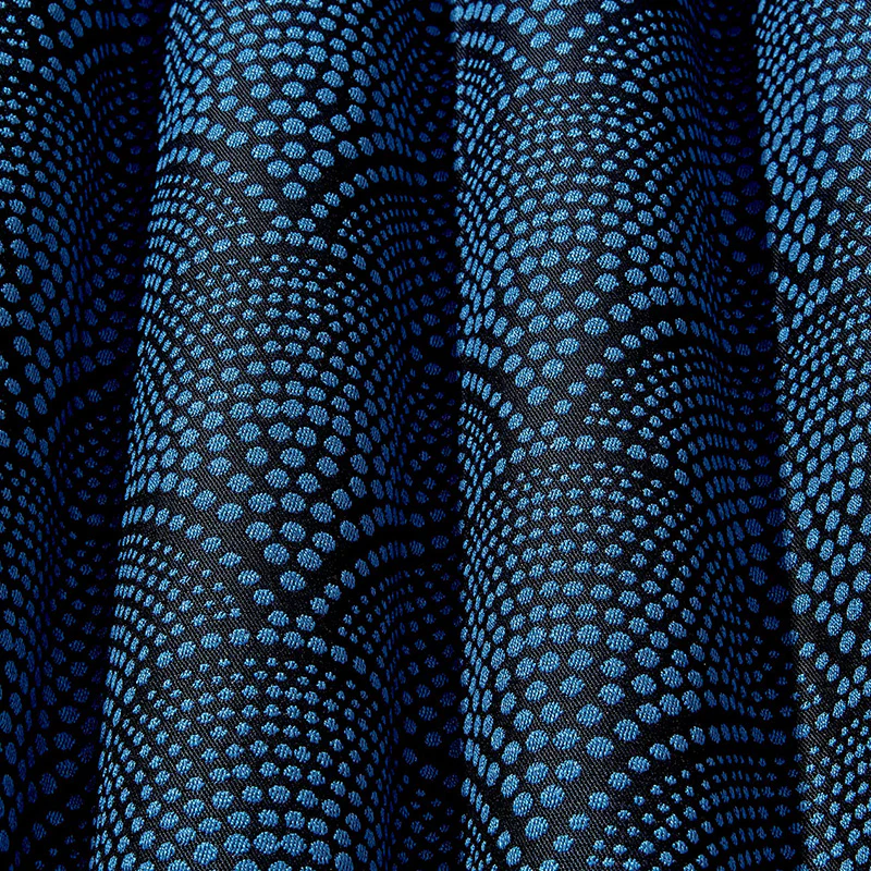 TESSUTO "Feather Fan Jacquard Hyacinth on Charcoal" - The Contemporary - Cole & Son - Image 2