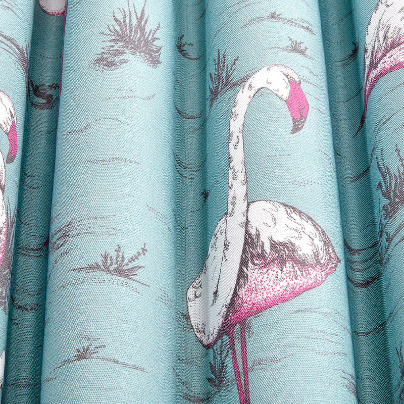 TESSUTO "Flamingos Linen Union White & Fuchsia on Seafoam" - The Contemporary - Cole & Son - Image 2
