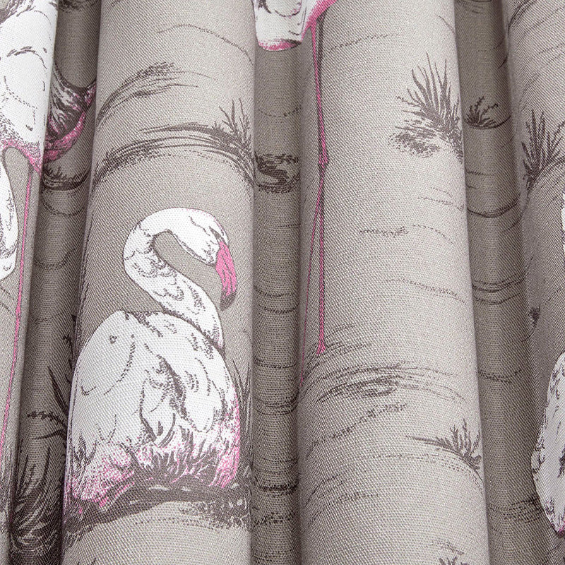 TESSUTO "Flamingos Linen Union White & Fuchsia on Taupe" - The Contemporary - Cole & Son - Image 2