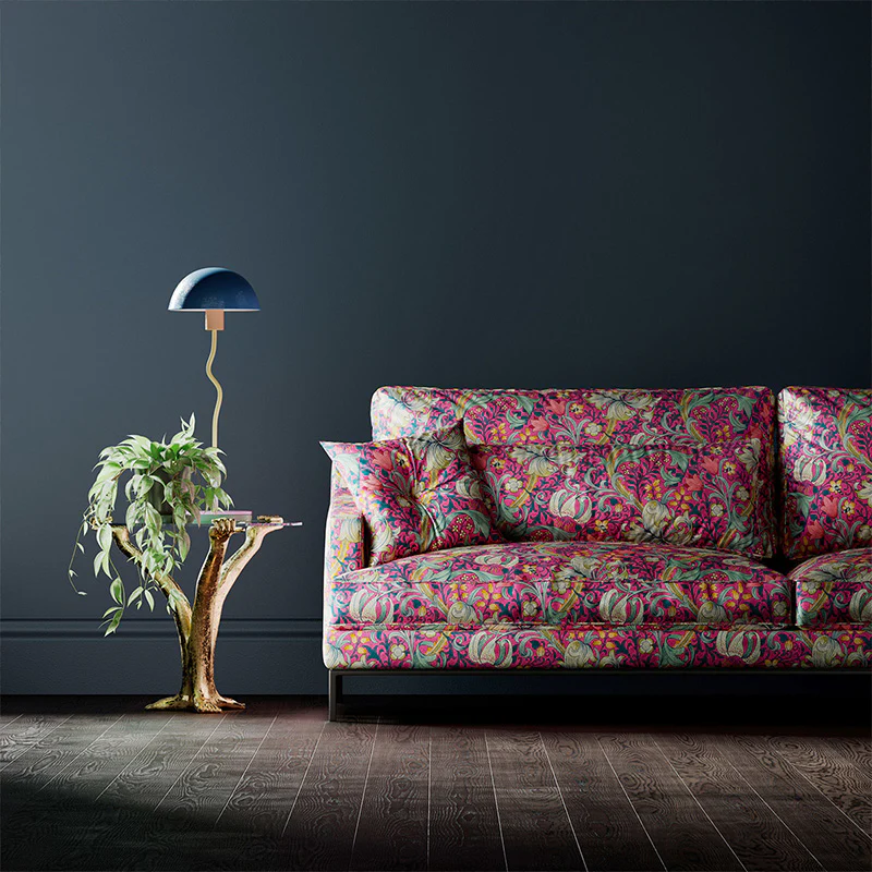TESSUTO "GOLDEN LILY VELVET SEROTONIN PINK" - Morris & Co. - Sanderson - Image 2