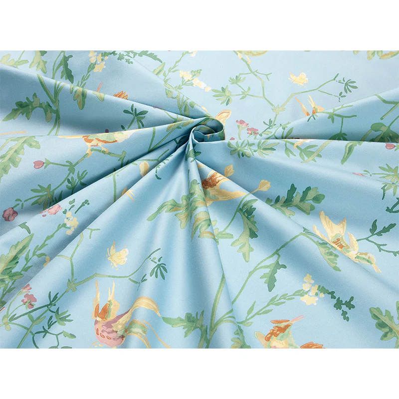 TESSUTO "Hummingbirds Buttercup Yellow on Cornflower Blue" - Selection of Hummingbirds - Cole & Son - Image 2
