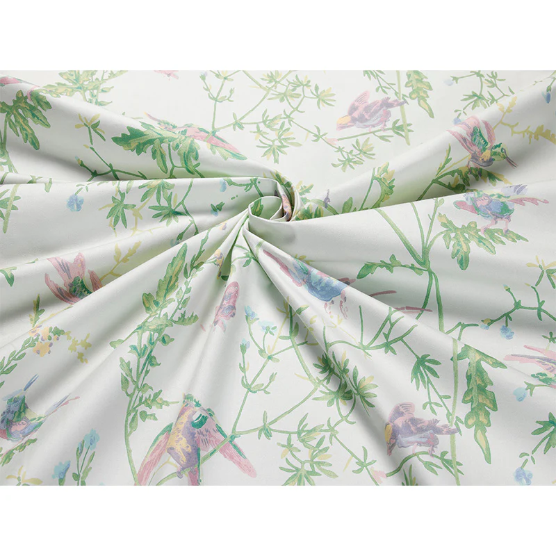 TESSUTO "Hummingbirds Cotton Blush, Sage, & Mulberry on Cream" - Selection of Hummingbirds - Cole & Son - Image 2