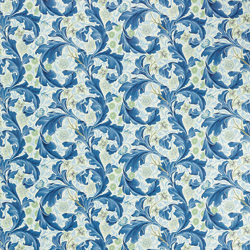 TESSUTO "LEICESTER PARADISE BLUE" - Morris & Co. - Sanderson