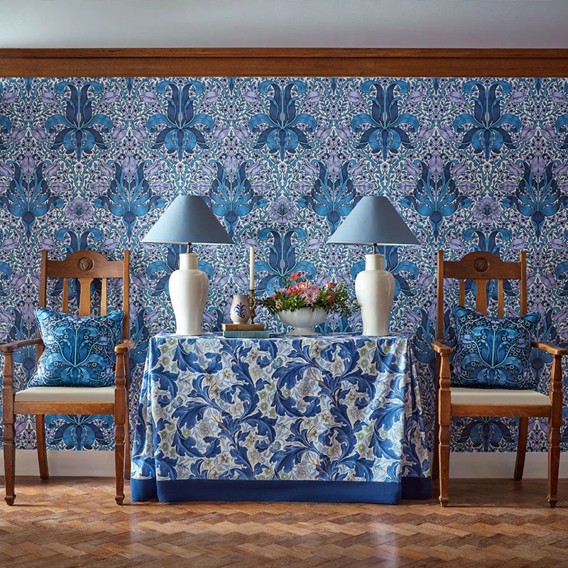 TESSUTO "LEICESTER PARADISE BLUE" - Morris & Co. - Sanderson - Image 2